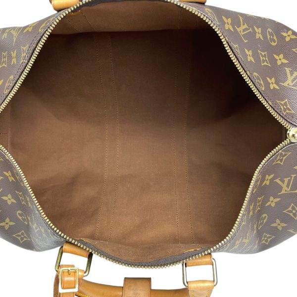 1000069106216 18 Louis Vuitton Keepall Bandouliere 45 Travel Boston Bag Monogram Brown