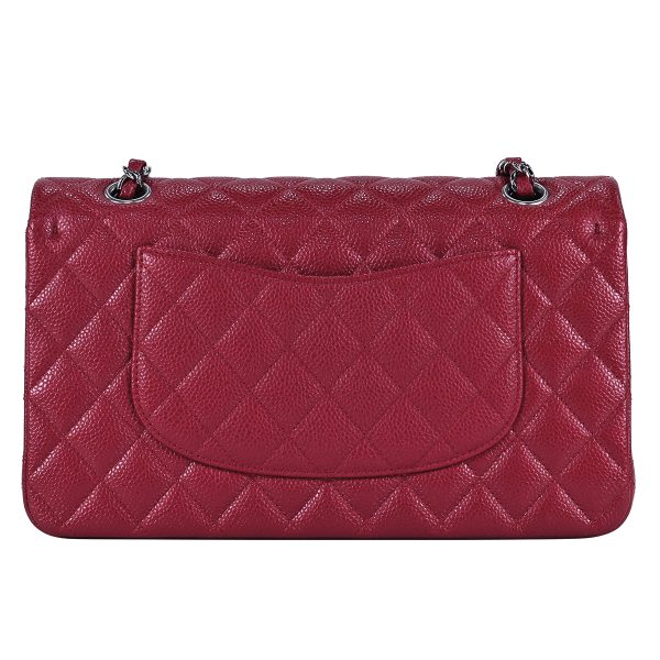 1000069120885 03 Chanel Matelasse Flap Chain Shoulder Bag Caviar Skin Red