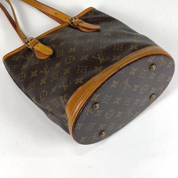 1000069142214 12 Louis Vuitton Petit Bucket PM Shoulder Bag Monogram Brown