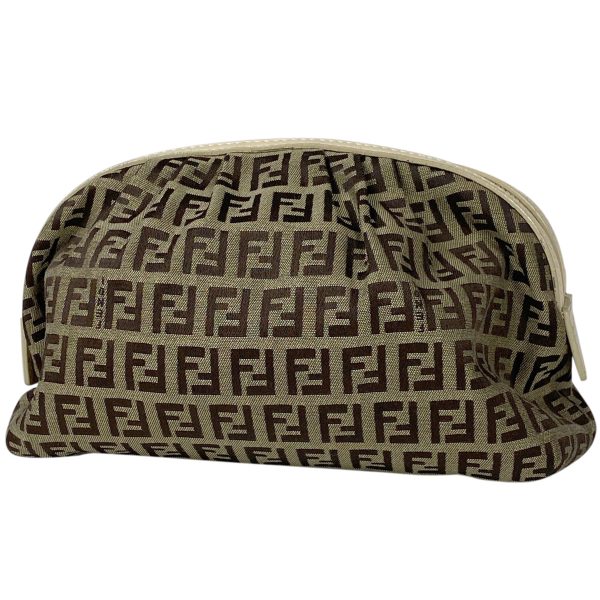 1000069146892 11 Fendi Zucchino Pattern Cosmetic Pouch Canvas Brown