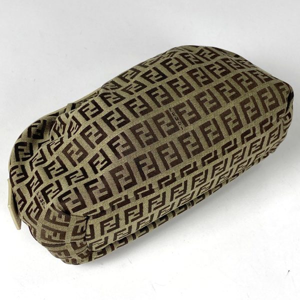 1000069146892 12 Fendi Zucchino Pattern Cosmetic Pouch Canvas Brown