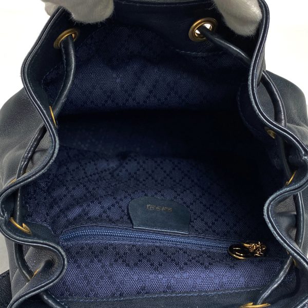 1000069236210 17 Gucci Bamboo Backpack Mini Daypack Leather Navy