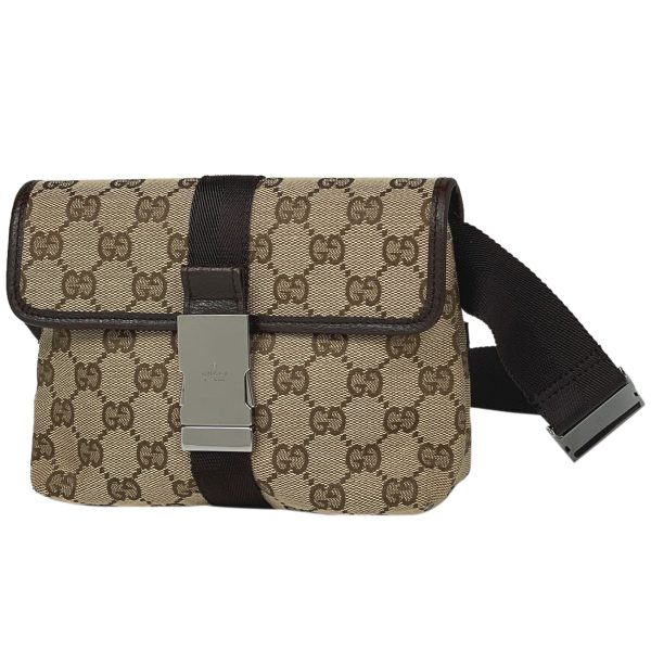 1000069254498 11 Gucci GG Pattern Waist Bag Hip Bag Body Bag GG Canvas Beige