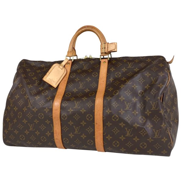 1000069257185 11 Louis Vuitton Keepall 55 Travel Bag Monogram Brown