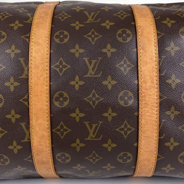 1000069257185 12 Louis Vuitton Keepall 55 Travel Bag Monogram Brown