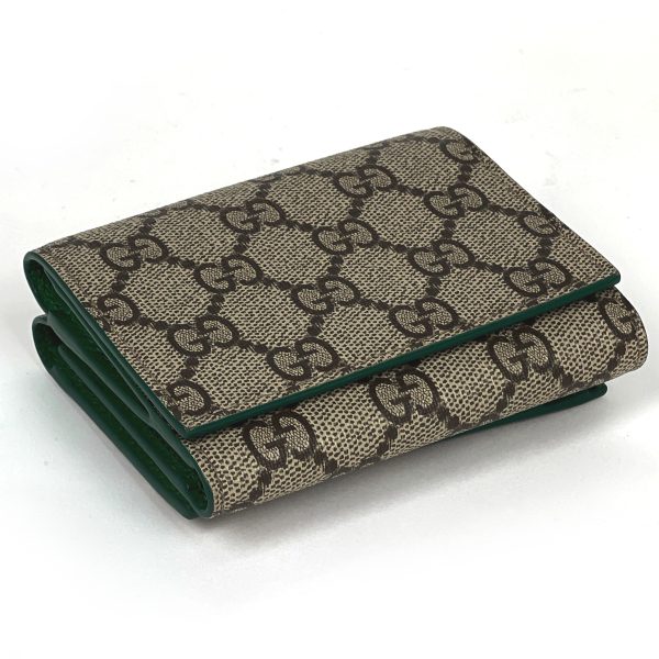 1000069368614 12 Gucci GG Pattern Tri fold Wallet GG Supreme Beige