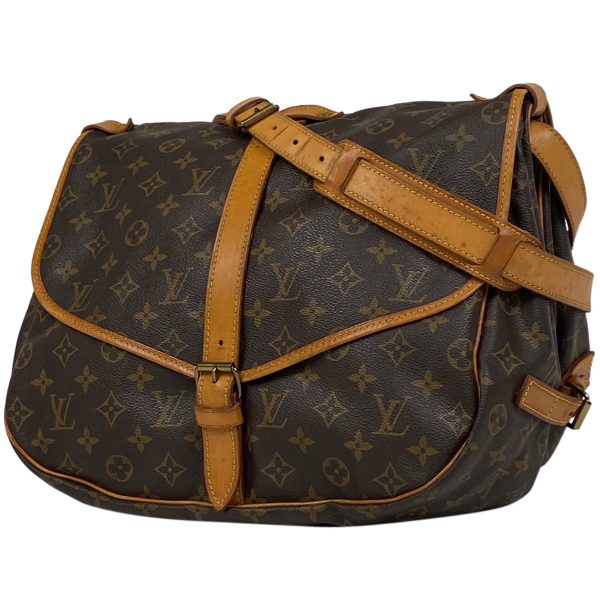 1000069425492 11 Louis Vuitton Saumur 35 Monogram Crossbody Bag Brown