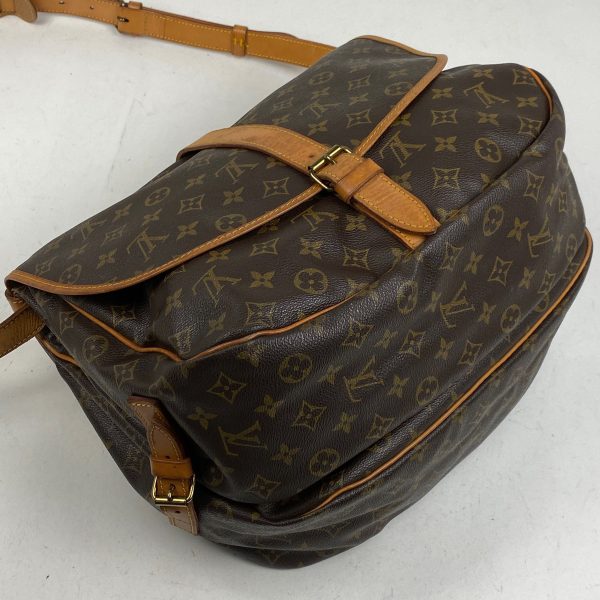 1000069425492 12 Louis Vuitton Saumur 35 Monogram Crossbody Bag Brown