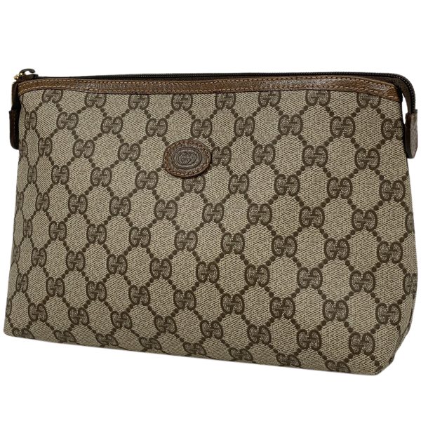 1000069425515 11 Gucci GG Pattern Pouch Accessory Case Old Gucci Cosmetic Pouch Coated Canvas Brown