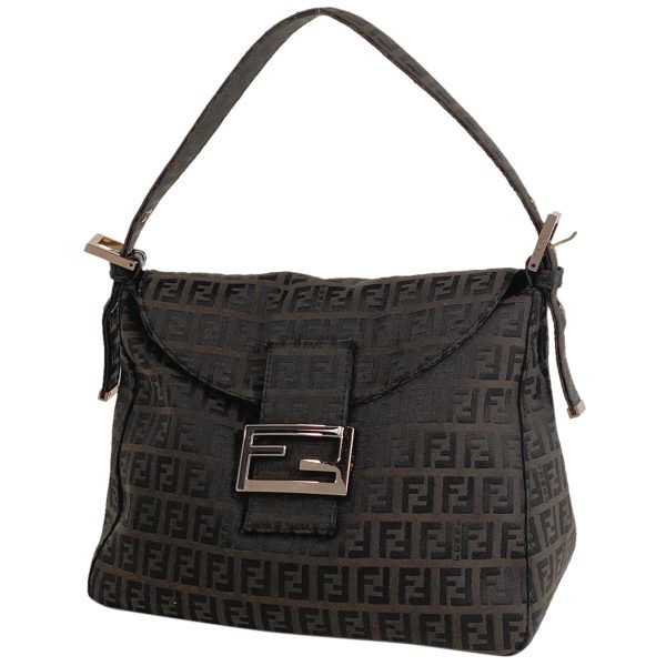 1000069441799 11 Fendi Zucchino Pattern Shoulder Bag Canvas Brown