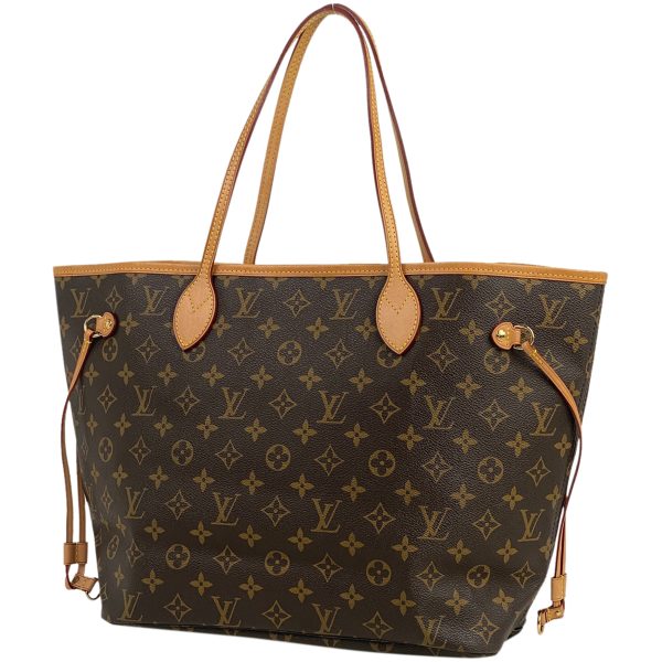 1000069524041 11 Louis Vuitton Neverfull MM Monogram Tote Bag Brown