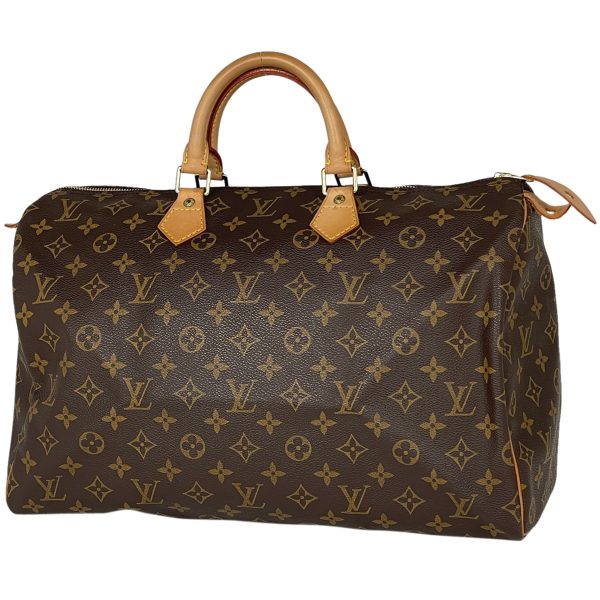 1000069529046 11 Louis Vuitton Speedy 40 Monogram Boston Bag Brown