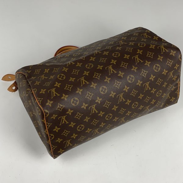 1000069529046 12 Louis Vuitton Speedy 40 Monogram Boston Bag Brown