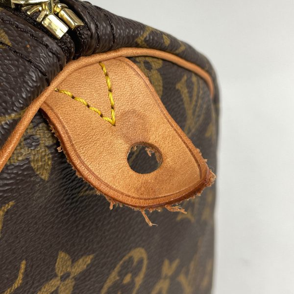 1000069529046 14 Louis Vuitton Speedy 40 Monogram Boston Bag Brown