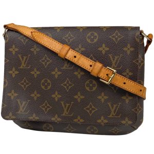 1000069533395 11 Louis Vuitton Monogram Serviette Fermoir Document Bag Canvas Brown