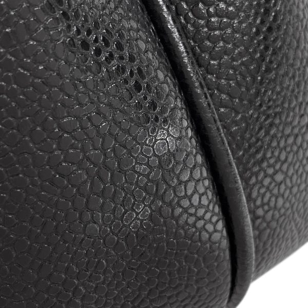 1000069638601 15 Chanel Triple Coco Mark Chain Tote Bag CC Shoulder Bag Caviar Skin Black