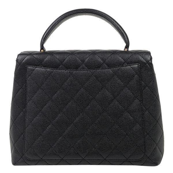 1000069669353 13 Chanel Cocomark Handbag Matelasse Handbag Caviar Skin Black