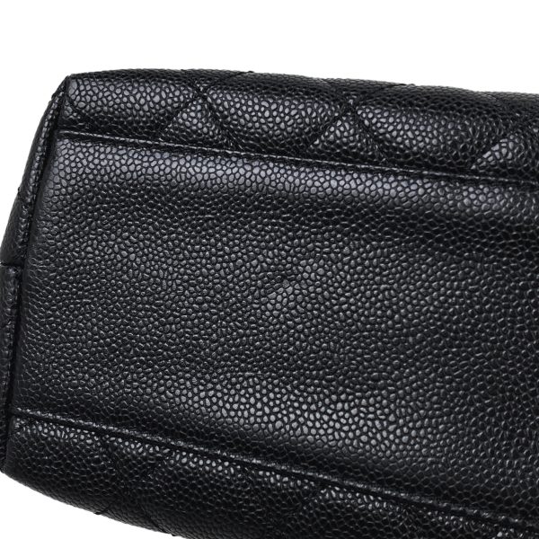 1000069669353 15 Chanel Cocomark Handbag Matelasse Handbag Caviar Skin Black