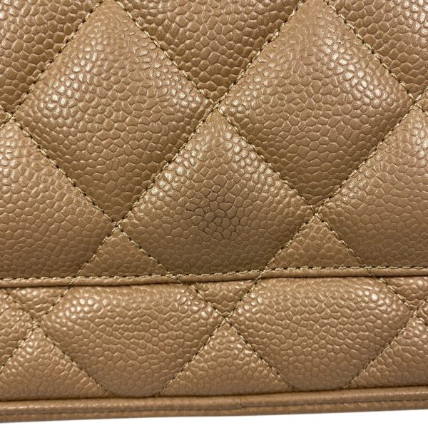 1000069677228 16 Chanel Reprint Tote Coco Mark Handbag Tote Bag Caviar Skin Beige