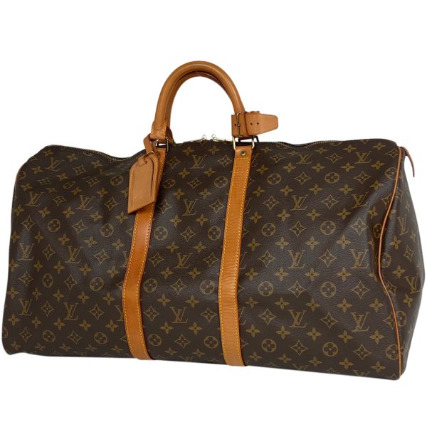 1000069677419 11 Louis Vuitton Keepall 55 Travel Boston Bag Monogram Brown