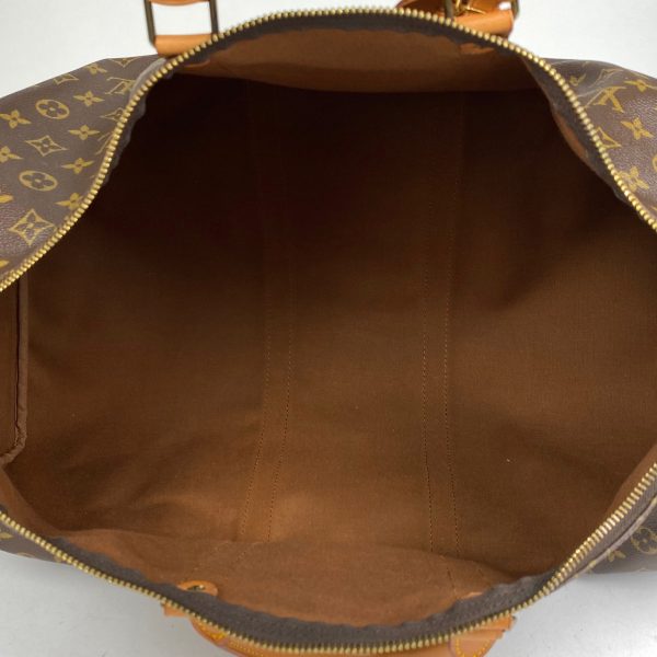 1000069677419 18 Louis Vuitton Keepall 55 Travel Boston Bag Monogram Brown