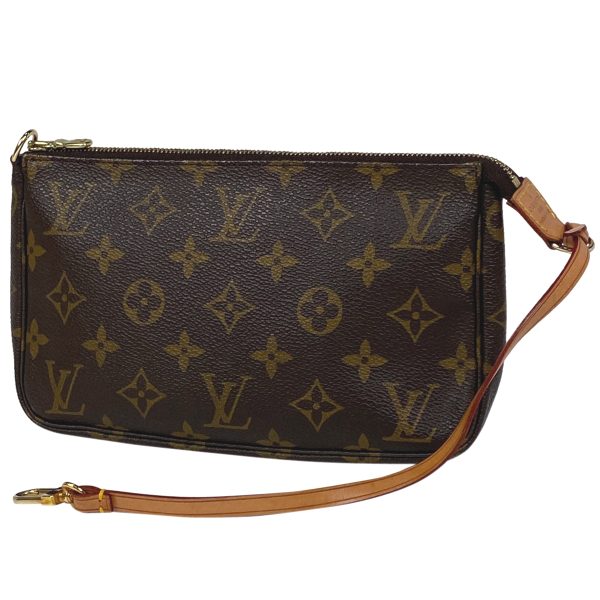 1000069682611 11 Louis Vuitton Pochette Accessories Monogram Makeup Cosmetics Pouch Brown