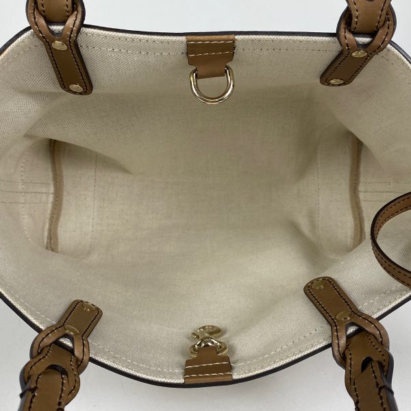 1000069683793 17 Gucci GG Pattern Tote Bag GG Canvas Handbag Brown