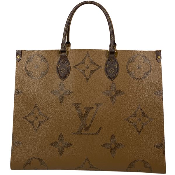 1000069686671 13 Louis Vuitton On the Go GM Shoulder Bag Giant Reverse Tote 2way Handbag Monogram Brown