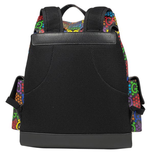 1000069689115 13 Gucci GG Psychedelic Medium Backpack Mens Backpack Coated Canvas Black