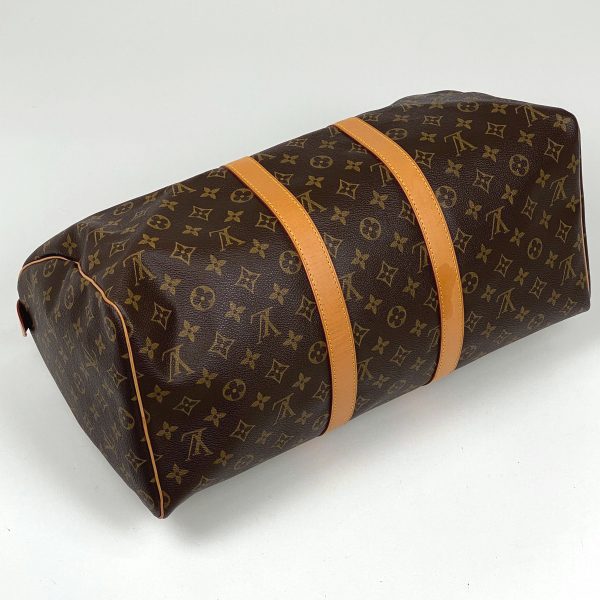 1000069689863 12 Louis Vuitton Keepall 45 Boston Bag Monogram Brown