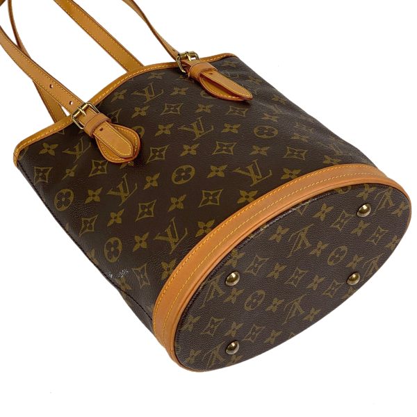 1000069692344 12 Louis Vuitton Petit Bucket PM Tote Bag Monogram Brown