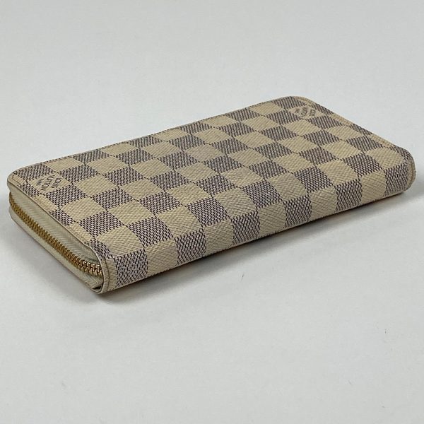 1000069699503 12 Louis Vuitton Zippy Wallet Round Zip Damier Azur White