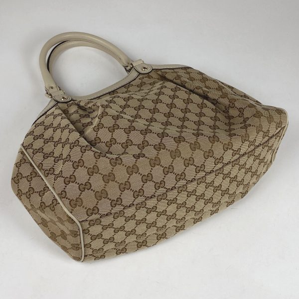 1000069720221 12 Gucci GG Pattern Sookie Handbag Shoulder Bag GG Canvas Brown