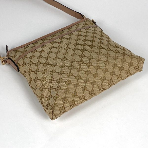 1000069736581 12 Gucci GG Pattern Shoulder Bag Messenger Crossbody Coated Canvas Beige