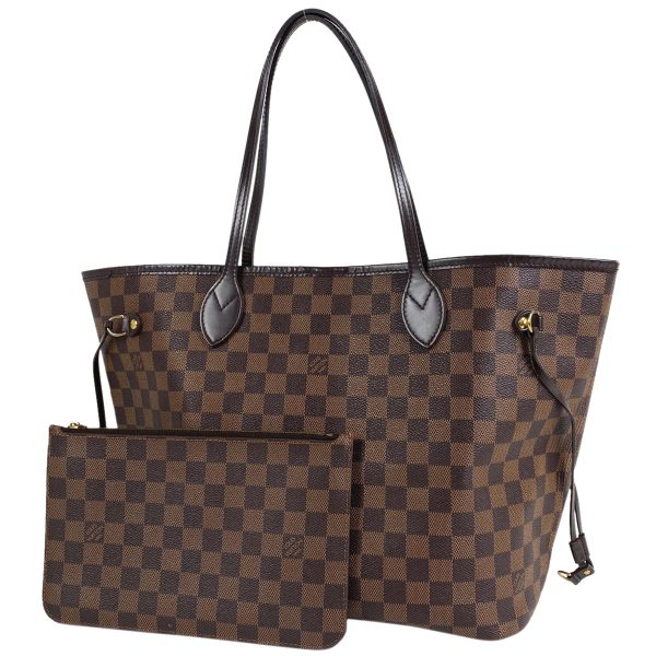 1000069776167 11 Louis Vuitton Neverfull MM Tote Bag Damier Brown