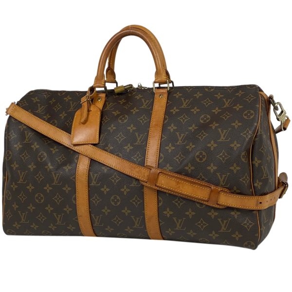 1000069923578 11 Louis Vuitton Keepall Bandouliere 50 Boston Bag Monogram Brown