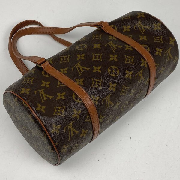 1000070037516 12 Louis Vuitton Cylindrical Old Handbag Monogram Brown