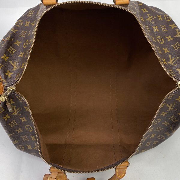 1000070098661 17 Louis Vuitton Keepall 55 Monogram Boston Bag Brown