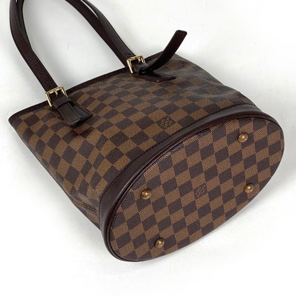 1000070102221 12 Louis Vuitton Bucket Shoulder Tote Bag Damier Brown