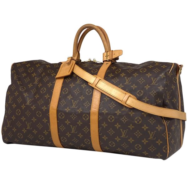 1000070106700 11 Louis Vuitton Keepall Bandouliere 55 Monogram Brown