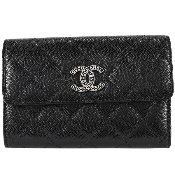 1000070347646 01 Chanel Cocomark Card Case Leather Black