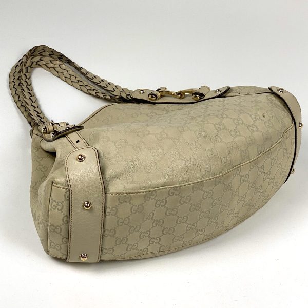 1000070434155 12 Gucci Guccisima Tote Bag Horsebit Shoulder Bag Tote Bag Shima Leather Beige