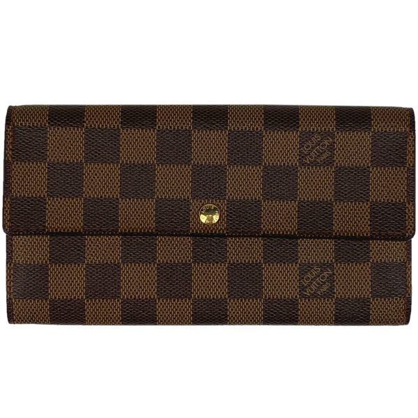 1000070434728 11 Louis Vuitton Portefeuille Sarah Damier Long Wallet Brown