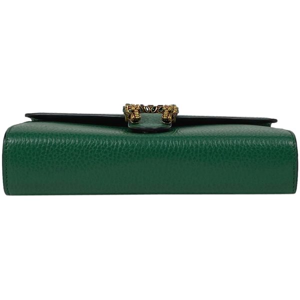 1000070435251 14 Gucci Dionysus Chain Wallet 2WAY Leather Shoulder Bag Green