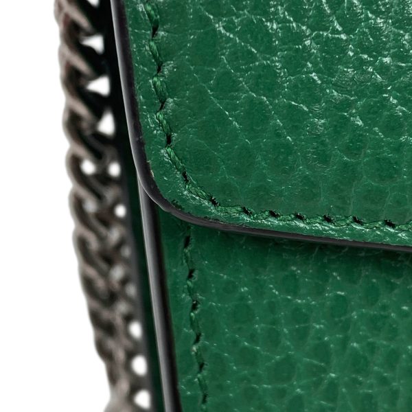 1000070435251 16 Gucci Dionysus Chain Wallet 2WAY Leather Shoulder Bag Green