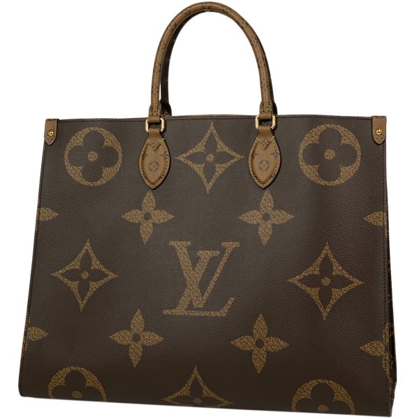 1000070435299 11 Louis Vuitton On the Go GM Monogram Reverse Tote Bag Brown