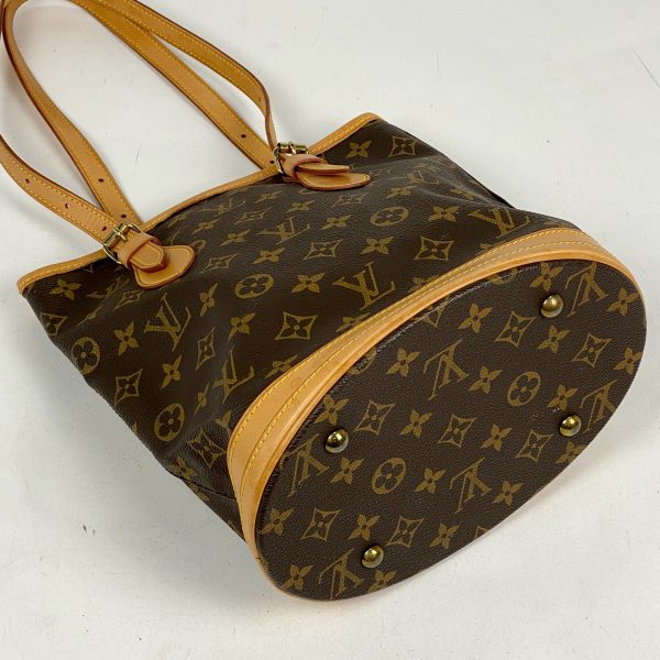 1000070531663 12 Louis Vuitton Petit Bucket PM Shoulder Bag Monogram Brown