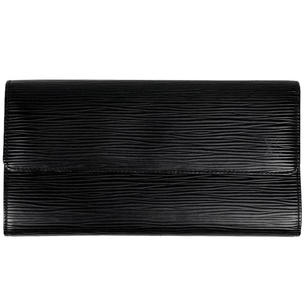 1000070561929 11 Louis Vuitton Pochette Long Wallet Epi Noir Black