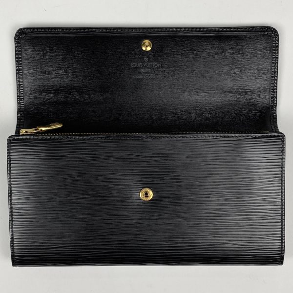 1000070561929 16 Louis Vuitton Pochette Long Wallet Epi Noir Black