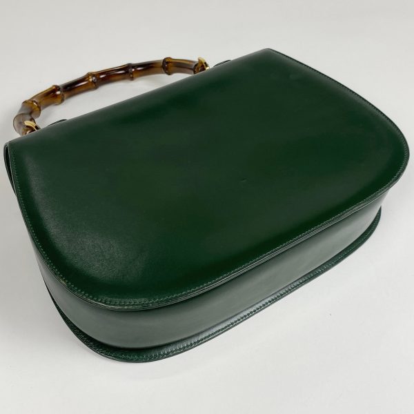 1000070773476 12 Gucci Bamboo Handbag Leather Green